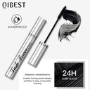 QIBEST Waterproof Silk Fiber Mascara for Bold Lashes