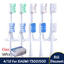 4Pcs Set For  T300/T500 Replacement Brush Heads Electric Toothbrush Heads Protect Soft DuPont Nozzles Floss Gifts