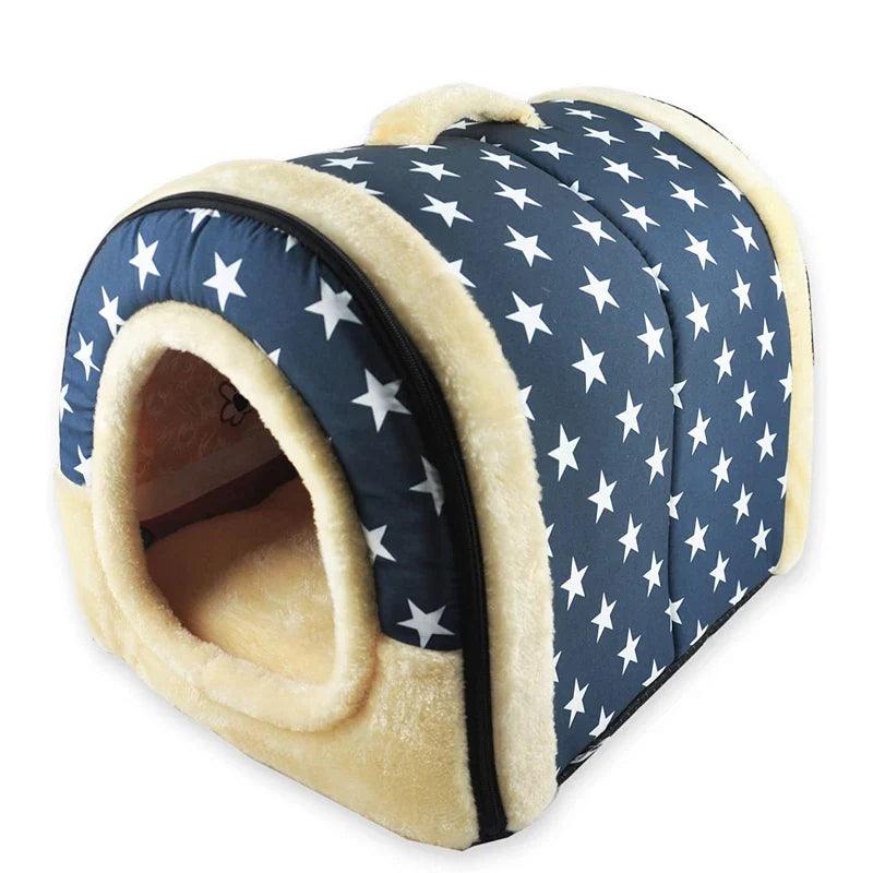 Soft Cozy Dog Cave Bed with Removable Cushion: Warm Nest for Pets  ourlum.com   