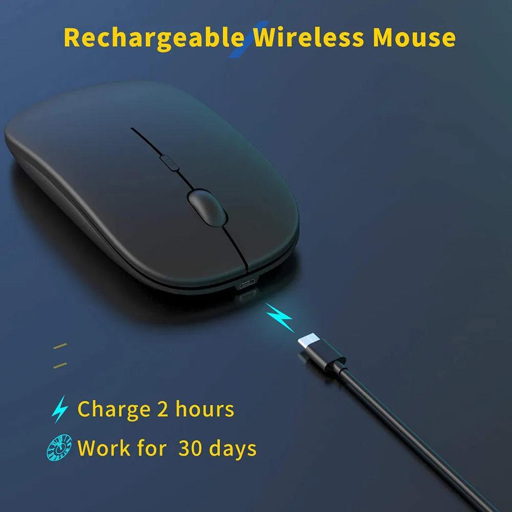 Wireless Rechargeable Mouse: Silent Slim Mini for Home/Office  ourlum.com   