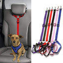 Pet Travel Safety Harness and Seat Belt for Small Medium Dogs and Cats - Adjustable Nylon Leash with 13 Color Options  ourlum.com   