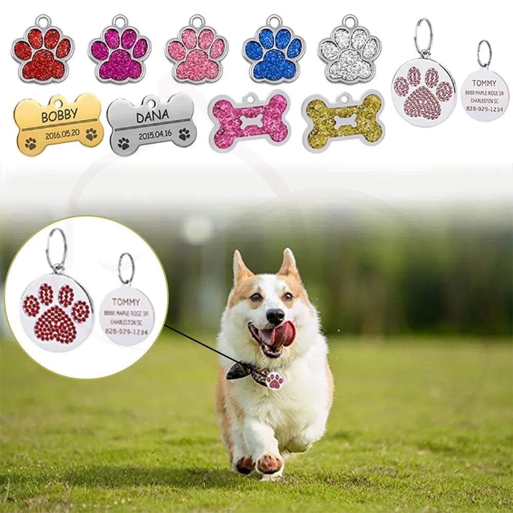 Engraved Personalized Pet ID Tags: Customizable Dog Collar Name Tag  ourlum   