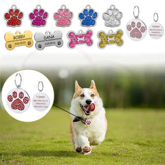Engraved Personalized Pet ID Tags: Customizable Dog Collar Name Tag