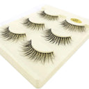 NEW 3D Mink Lashes Natural short Full Strip Lashes Transparent terrier Short Mink Lashes Style False Eyelashes  ourlum.com 3pairs m11  