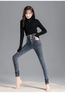 Thermal Winter Thick Fleece High-Waist Warm Skinny Jeans