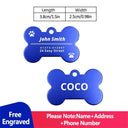 Engraved Personalized Pet ID Tags: Customizable Dog Collar Name Tag  ourlum blue dog tag  