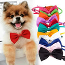 Adjustable Pet Necklace with Bow Tie Design for Dogs Cats