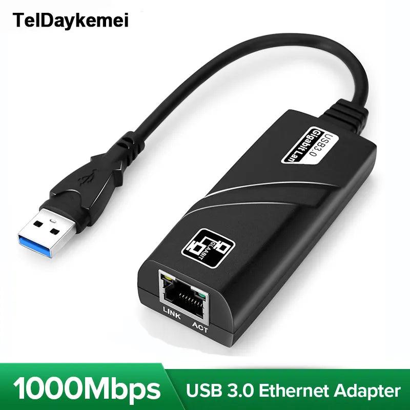 USB C to Ethernet Adapter: Fast Network Card for Windows & Mac  ourlum.com   