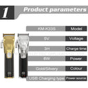 K33S Adjustable Barber Electric Hair Clipper Rechargeable Tool