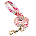 Personalized Custom Nylon Dog Collar Leash Set Engraved Nameplate Stylish All-Season Safety Pet Collar  ourlum.com Pink Leash S 