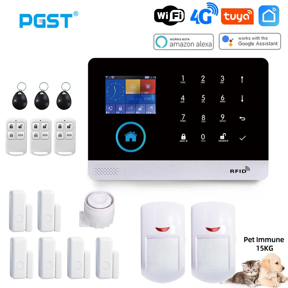 PGST Smart Home Security System with Pet Immune Motion Sensor  ourlum.com   