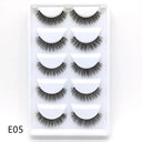 New Full 5 Pairs one box 3D Mink Hair False Eyelashes Natural Thick Long Eye Lashes Wispy Makeup Beauty Extension Tools H13  ourlum.com 5PairsE05  