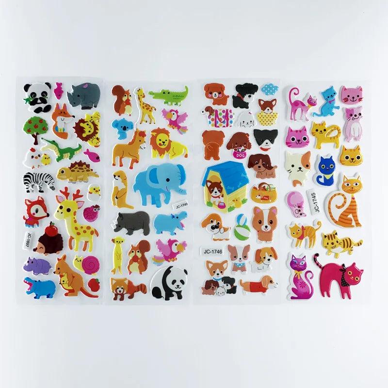 Cartoon Zoo Animals Stickers Set: Fun, High Quality, Reusable, Wide Variety  ourlum.com   