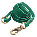 Personalized Leather Dog Collar Set with Free Engraving  ourlum.com Green Leash XS 