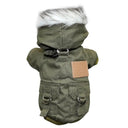 Winter Dog Jacket: Stylish Hoodie Coat for Small Medium Pets  ourlum.com Green XS 