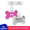 Engraved Personalized Pet ID Tags: Customizable Dog Collar Name Tag  ourlum pink dog tag 2  