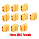 XT60 XT-60 Bullet Connectors: Upgrade for RC Lipo Battery & Drone  ourlum.com 10pcs XT60 Female  