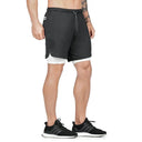 2025 Summer Running Shorts Men 2 in 1 Quick Dry Gym Shorts