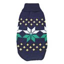 Cartoon Pet Dog Sweater: Stylish Winter Clothing for Small Breeds  ourlum.com Navy Leaf 6 United State