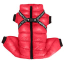 Cozy Hooded Winter Dog Jacket with Waterproof Harness for Small to Medium Dogs  ourlum.com   