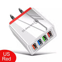 Multi-Device USB Charger with Quick Charge 3.0 for iPhone, Samsung, , Tablets - Fast Charging Solution  ourlum.com US Red  