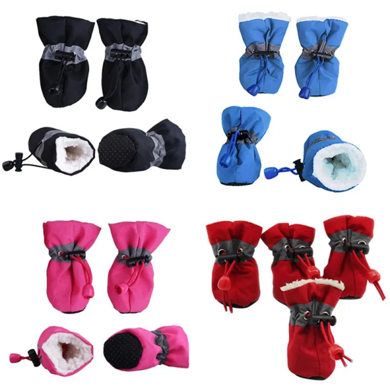 Waterproof Winter Pet Boots: Anti-slip Snow Footwear for Dogs & Cats  ourlum.com   