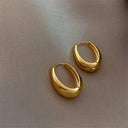 Elegant Korean Metal Hoop Earrings Stylish Jewelry for Women