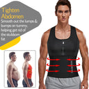 Mens Waist Trainer Vest Slimming Body Shaper Workout Tank