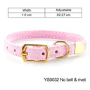 Cat Collar with Bell Safety Breakaway Design for Small Dogs & Cats  ourlum.com pink-YS0032 As pictures 