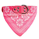 Pet Neckerchief Collar with Cute Print Scarf - Small Dog & Cat Accessories  ourlum.com Rose Red S 