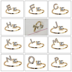 Initials Alphabet Rings Set: Personalized Jewelry for Women - Unique Fashion Accessories for Her
