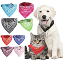 Pet Neckerchief Collar with Cute Print Scarf - Small Dog & Cat Accessories  ourlum.com   