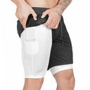 2025 Summer Running Shorts Men 2 in 1 Quick Dry Gym Shorts