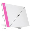 Diamond Painting Light Pad for Art and Crafts: Portable Tracing Board with Adjustable LED Light  ourlum.com A3 Pink  