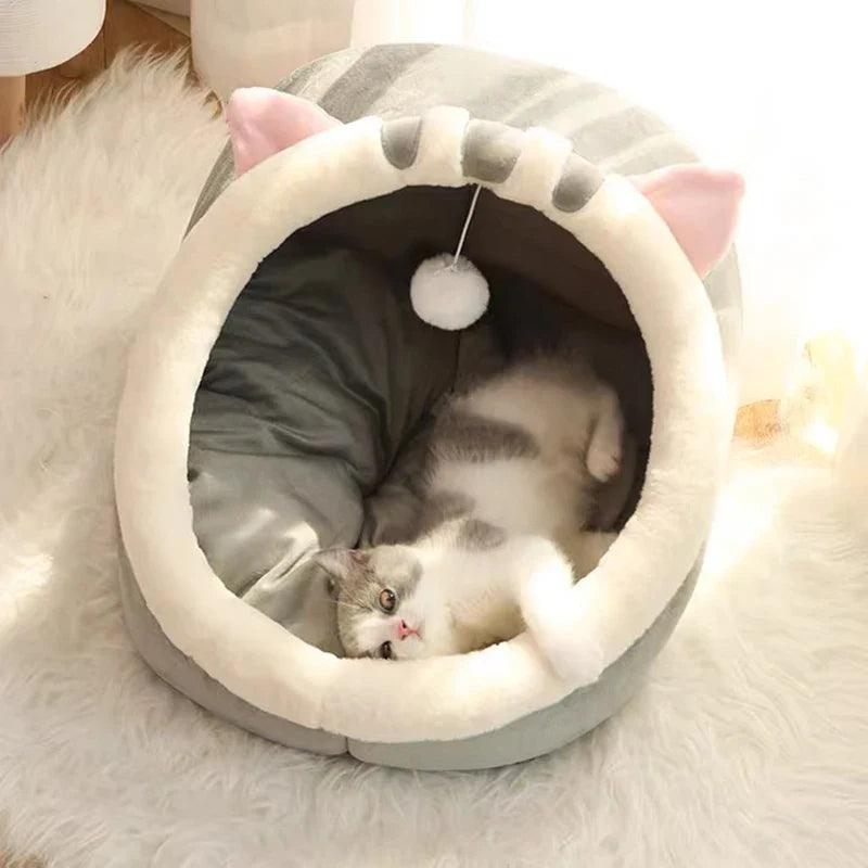 Sweet Cozy Cat Bed: High-Quality, Cozy, Comfortable Cat House for Cats & Small Dogs  ourlum.com   