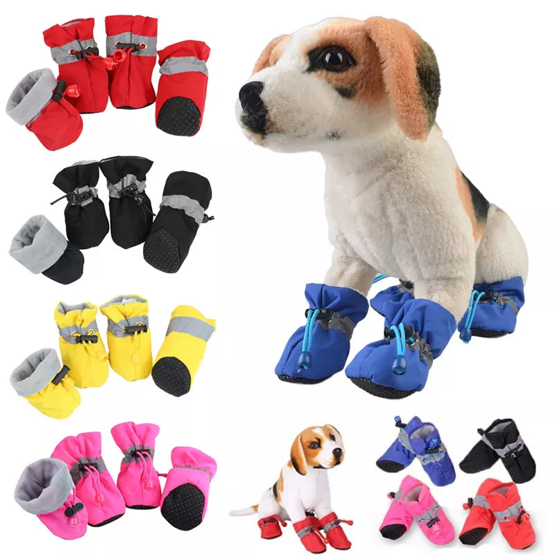 Winter Waterproof Dog Shoes: Anti-slip Snow Boots for Cats & Dogs  ourlum.com   