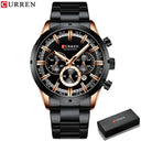 Curren Men's Blue Dial Chronograph Steel Watch: Stylish Waterproof Timepiece.  ourlum.com black box CHINA 