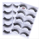 New Full 5 Pairs one box 3D Mink Hair False Eyelashes Natural Thick Long Eye Lashes Wispy Makeup Beauty Extension Tools H13  ourlum.com 5Pairs3dh-02  