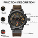 CURREN Chronograph Military Sport Watch: Stylish Waterproof Timepiece  ourlum.com   