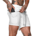 2025 Summer Running Shorts Men 2 in 1 Quick Dry Gym Shorts