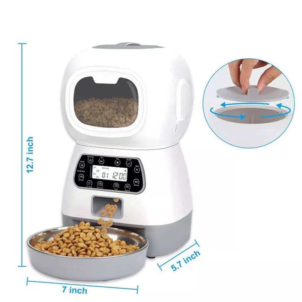 Automatic Pet Feeder Smart Food Dispenser - Stainless Steel Bowl & Timer  ourlum.com   