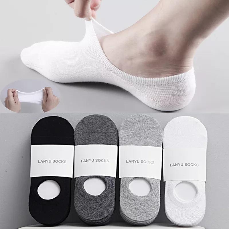 Happy Boat Socks for Men - Comfortable Cotton Slip-Resistant Ankle Socks (5 Pairs)  Our Lum   