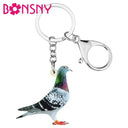 Acrylic Carrier Pigeon Keychains: Trendy Bird Bag Purse Charms for Women & Men  ourlum.com   