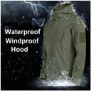 Men's Winter SoftShell Tactical Waterproof Jackets Hooded Coat