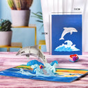 3D Animals Pop-up Cards: Butterflies, Unicorns, Cats & Dogs Gift  ourlum.com Dolphin  