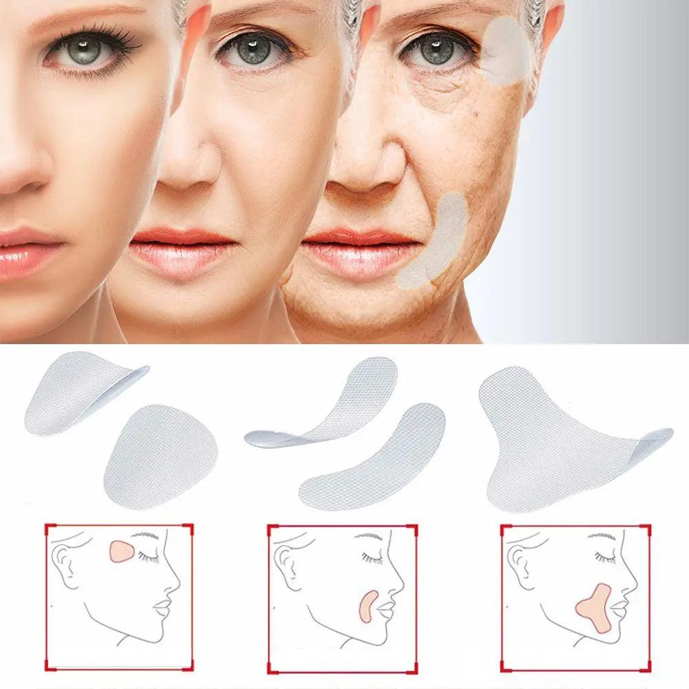 12/24/27pcs Thin Face Stickers EVA Anti-Wrinkle Anti-aging Patches Forehead Lift Tapes Beauty Skin Lift Up Unisex  ourlum.com   