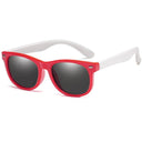 YouthFlex Polarized Sunglasses for Kids-Flexible Silicone Frame-UV400 Protection-Fashionable Shades-Eyewear for Boys and Girls  ourlum.com red white  