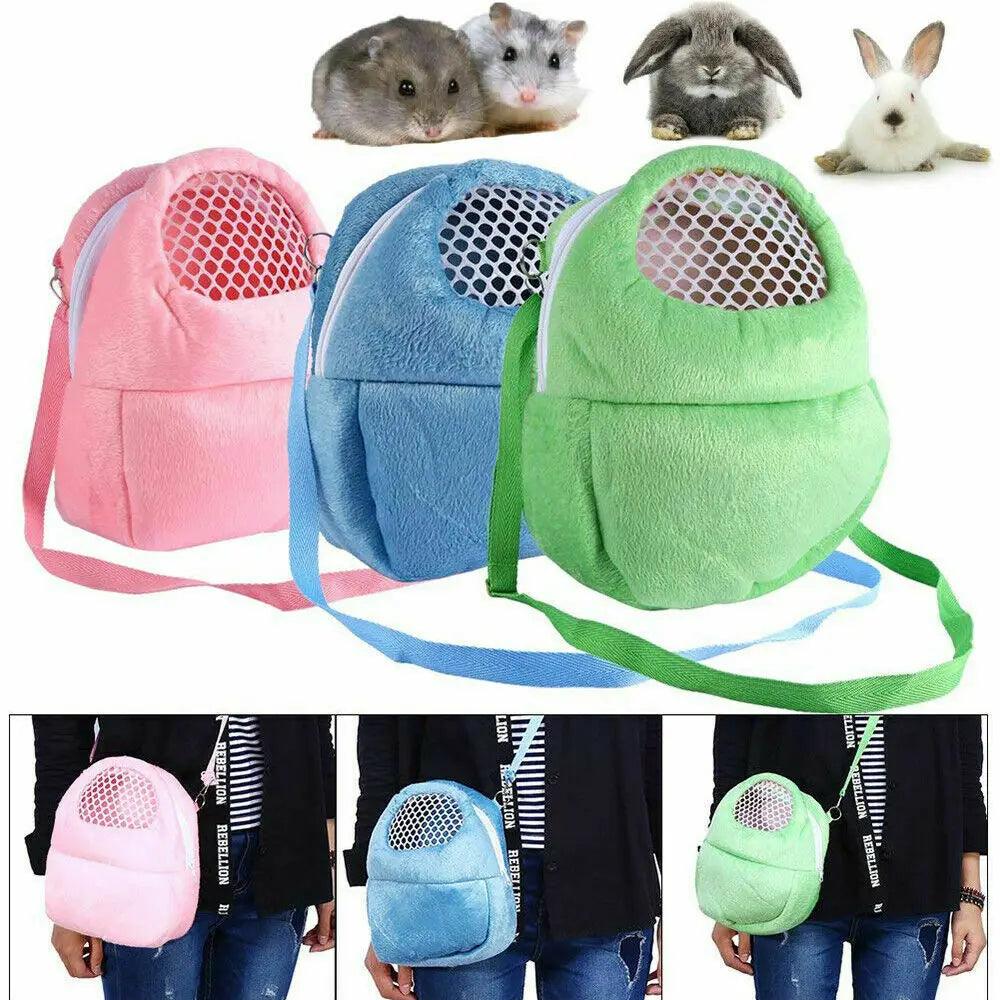 Cozy Velvet Small Pet Carrier for Hamster & Guinea Pig: Stylish & Travel-Friendly Bag  ourlum.com   