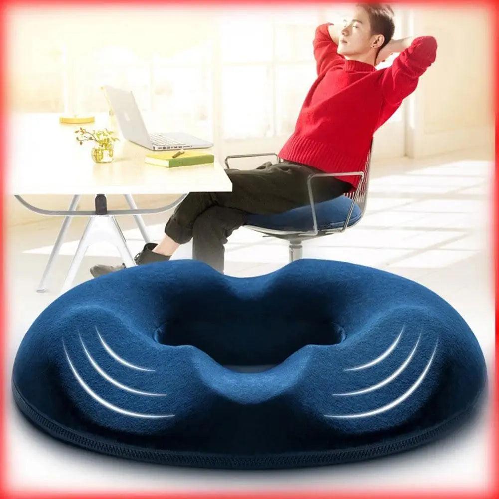 Memory Foam Hemorrhoid Relief Seat Cushion with Tailbone Support  ourlum.com   