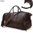 Big Capacity Genuine Leather Travel Bag For Men Women Stylish